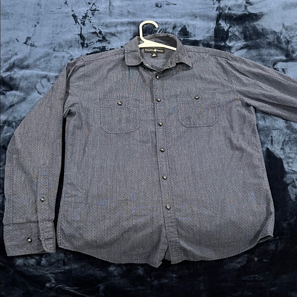 Beverly Hills Polo Club Men's Charcoal Button-Down Shirt